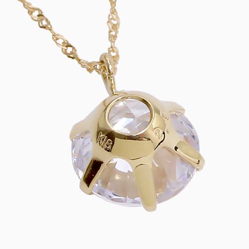 18金 キュービックジルコニア 2カラット ペンダント