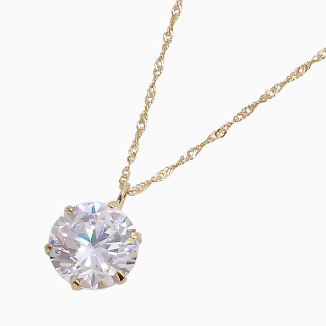 18金 キュービックジルコニア 2カラット ペンダント