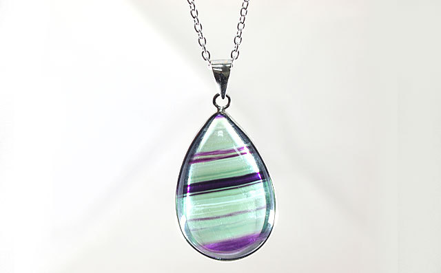 パーティカラードフローライト(バイカラーフルオーライト) ペンダント