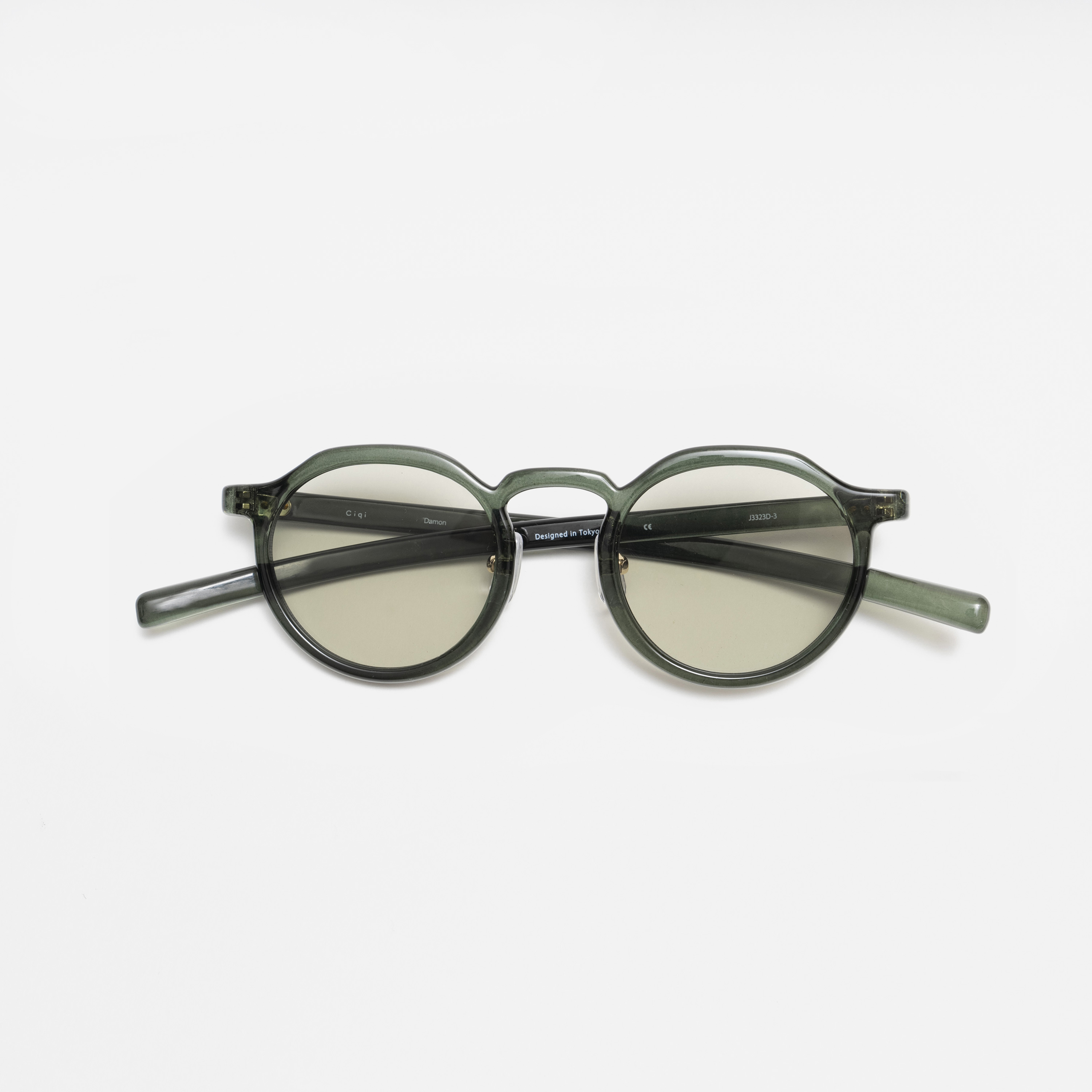 DAMON Khaki Light Gray Lenses sunglasses 《デイモン カーキ ライト