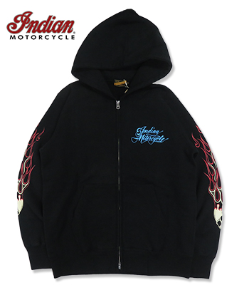 INDIAN MOTORCYCLE インディアン 裏起毛|ピンストライプ|W ZIP|ジップ