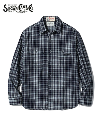 SUGAR CANE FICTION ROMANCE シュガーケーン 長袖|インディゴチェック