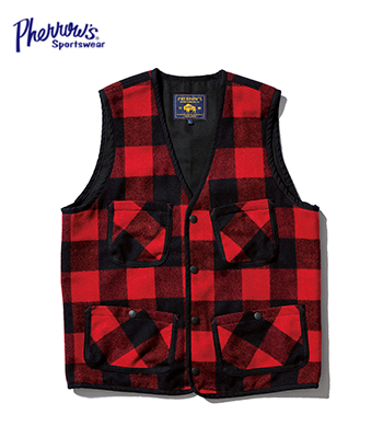 PHERROW'S フェローズ ウール混|バッファローチェック|ハンティング