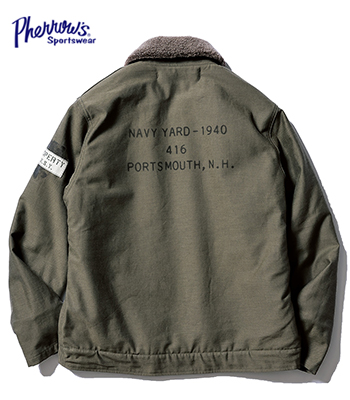 PHERROW'S フェローズ バックサテン|アルパカ混|デッキジャケット『N-1