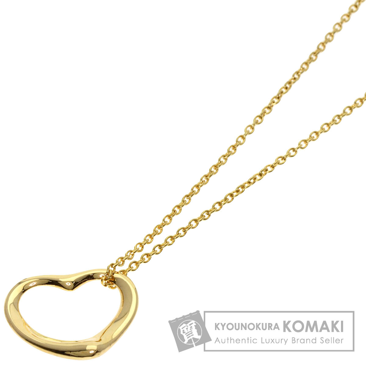 TIFFANY&Co. ティファニー オープンハート ネックレス K18イエロー