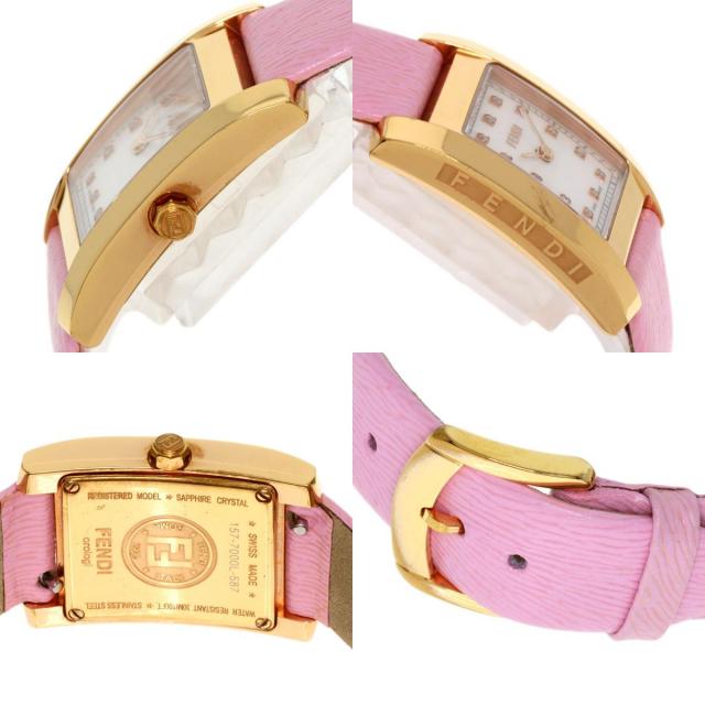 FENDI フェンディ 7000L クラシコ 12P ダイヤモンド 腕時計 PGP/革