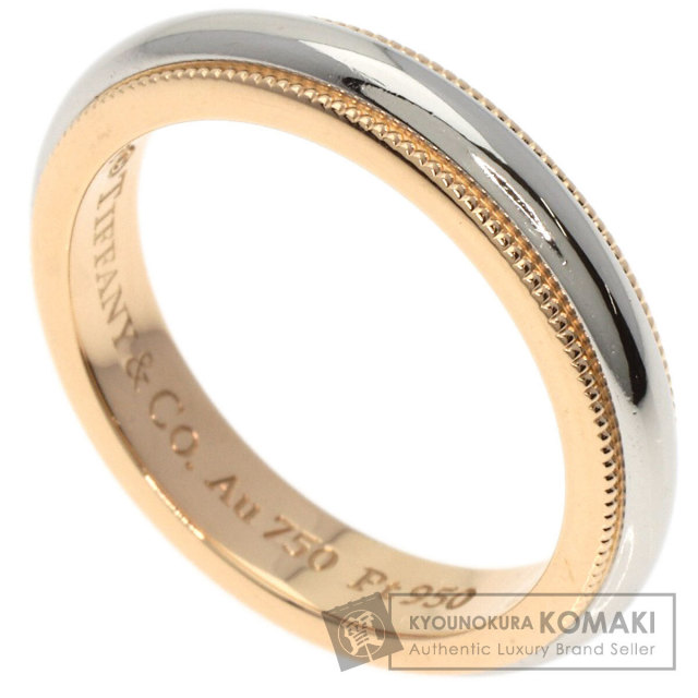 TIFFANY&Co. ティファニー ミルグレイン リング・指輪 K18ピンク
