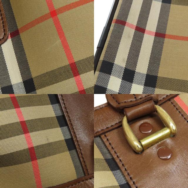 BURBERRY バーバリー ノバチェック ボストンバッグ キャンバス