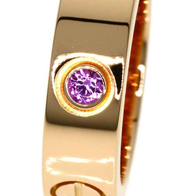 カルティエ サファイア ガーネット ピンクゴールド ラブリング k18