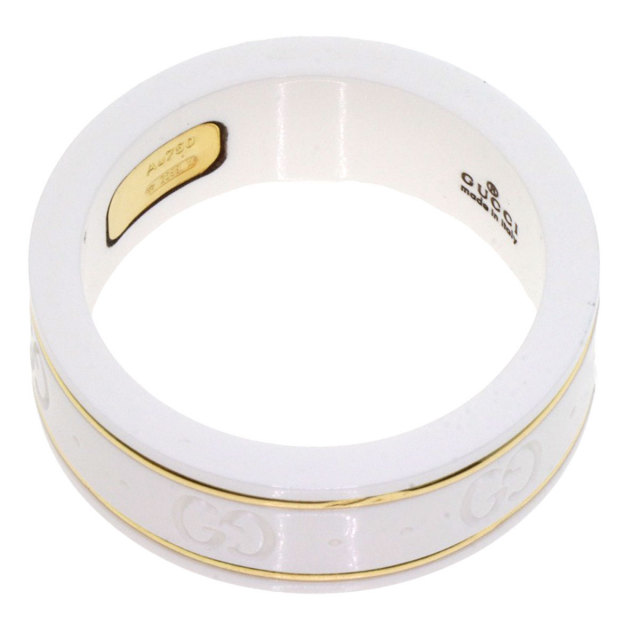 GUCCI グッチ GG アイコン 白セラミック #15 リング・指輪 セラミック