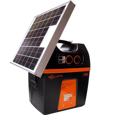 電気柵 ソーラー B100-SP（ソーラーパネル付き）2段張りで1.6kmまで