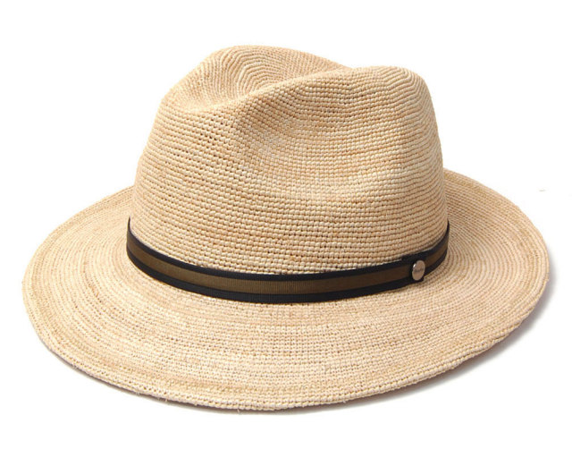 イタリア Borsalino(ボルサリーノ) ラフィア細編み中折れ帽 141165