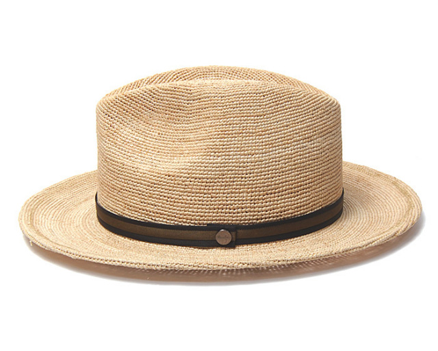 イタリア Borsalino(ボルサリーノ) ラフィア細編み中折れ帽 141165