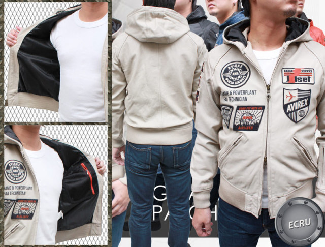 AVIREX(アヴィレックス) 山羊革（ゴート） パーカー レザージャケット