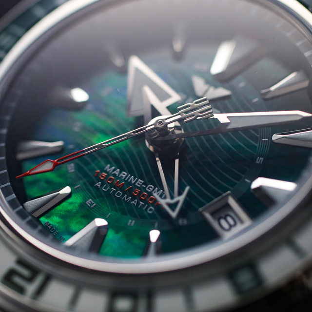 限定188本】KENTEX マリンGMT グリーンMOP／ MARINE GMT Green-MOP