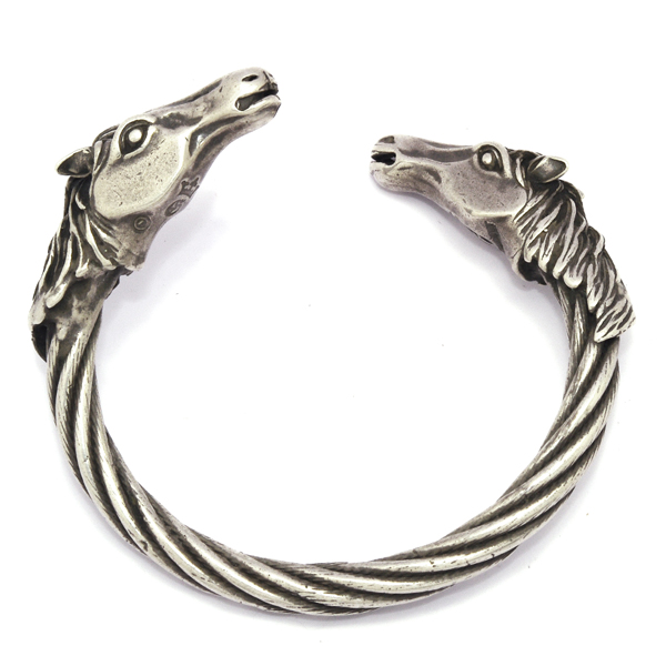 ガボラトリー Gaboratory Horse heads cable wire bangle