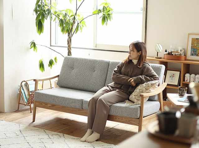 3人掛けソファー Henry（ヘンリー）グレータイプ｜北欧・ヴィンテージ