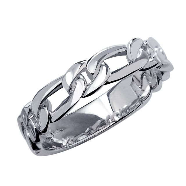 リング 指輪 メンズ フィガロチェーン シルバー925 [ BLACK Label