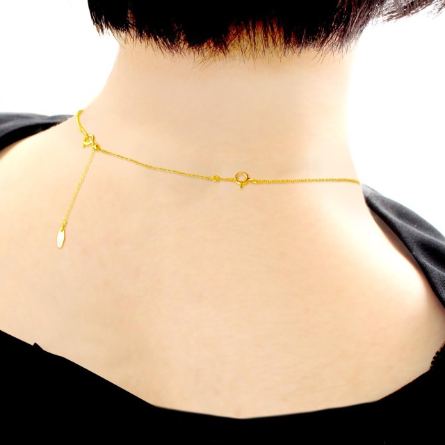 アジャスター チェーン スライド式 あずきチェーン K18 ゴールド 18金