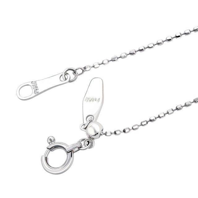 プラチナ チェーン ネックレス pt850 カットボール 幅 0.8mm 約 1.7g