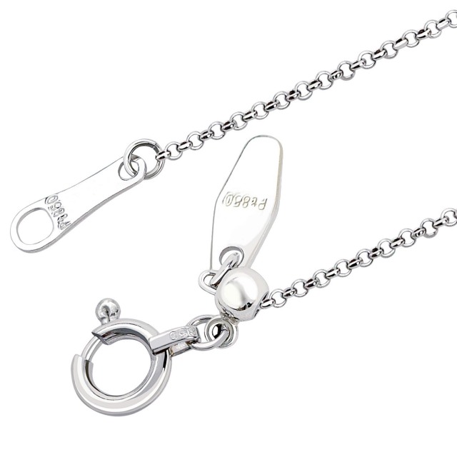 プラチナ チェーン ネックレス pt850 ロール 幅 1.0mm 約 1.9g 最長