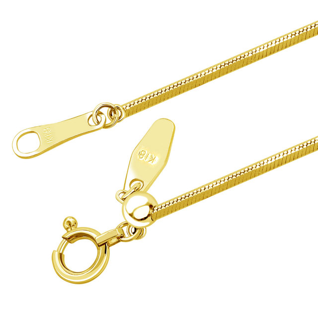 ゴールド チェーン ネックレス 18金 K18 オクトストロー 幅0.8mm 約