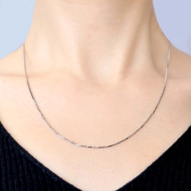 プラチナ チェーン ネックレス pt850 ベネチアン 幅 1.1mm 約 5.4g