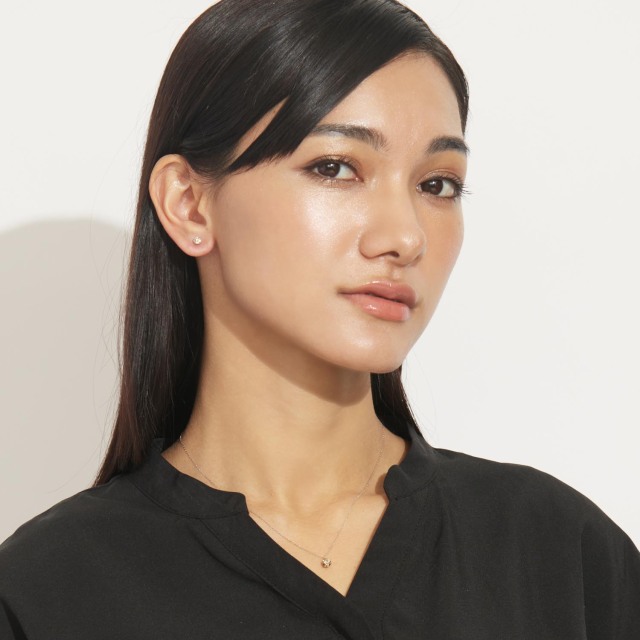 ピアス 両耳 レディース ダイヤモンド シャンパンカラー 計0.5ct 6本爪