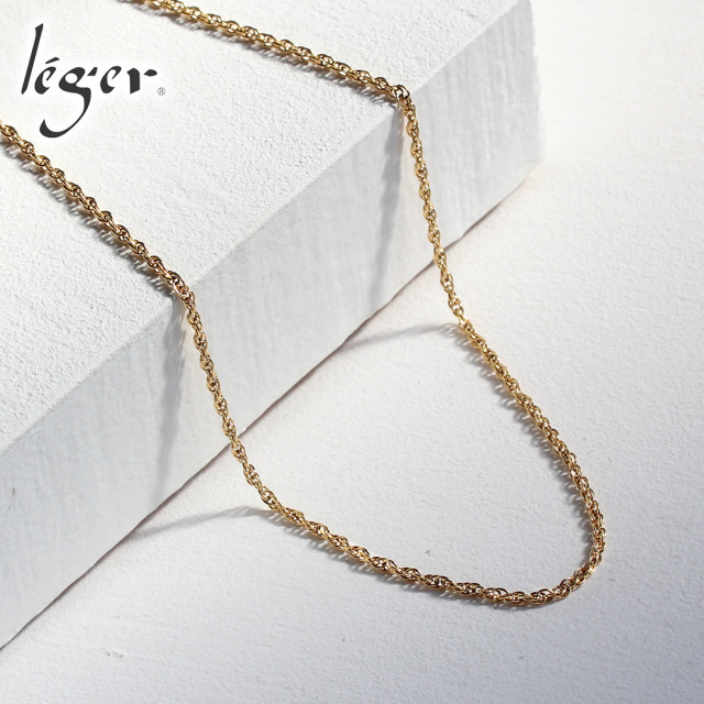 純チタン ネックレス チェーン IPゴールド 40cm スクリュー 2.4mm幅