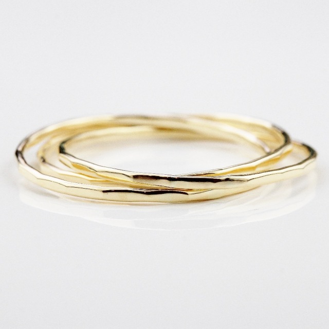 レデッサンドゥデュー 891H トリニティ 3連 ツチメ リング 18金/les