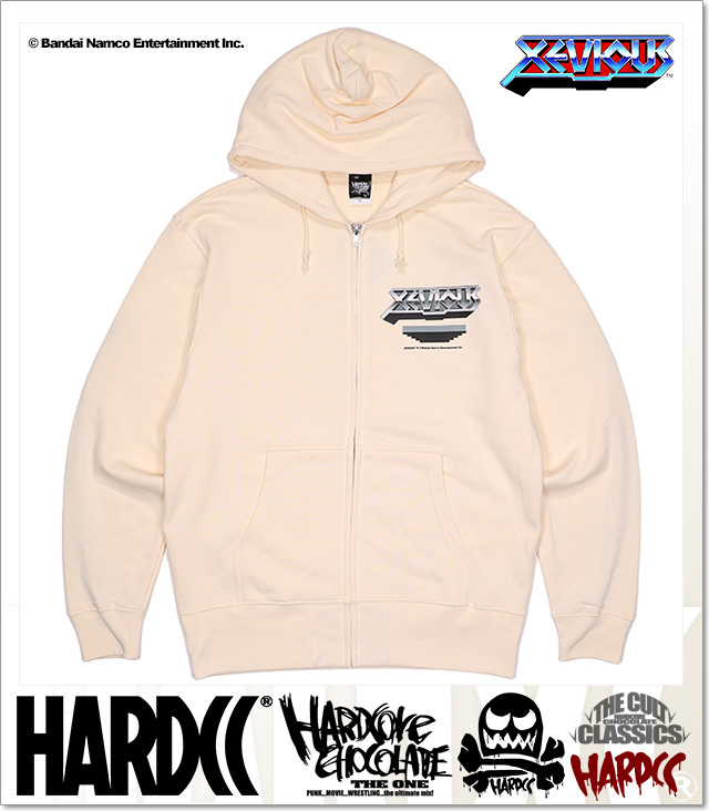 ハードコアチョコレート) HARDCORE CHOCOLATE ゼビウス ZIPパーカ