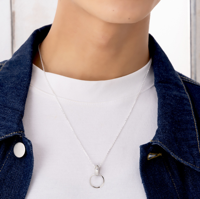 即日発送】誕生石対応 素材が選べる リングホルダーネックレス リング