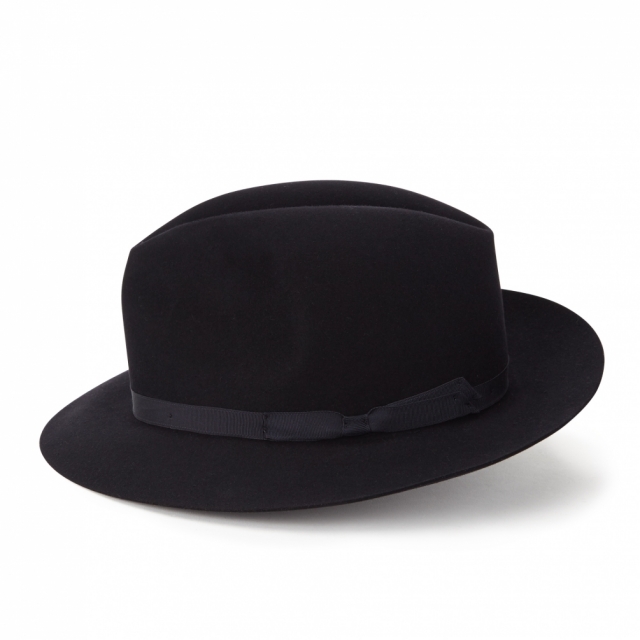 JAMES LOCK ジェームスロック フェルト ハット 帽子 ネイビー VOYAGER