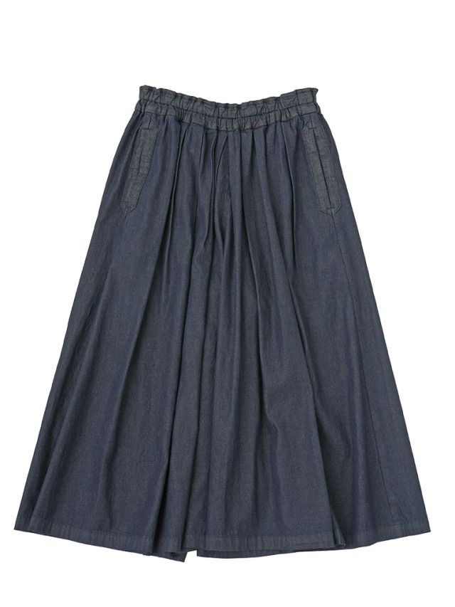 20／－ムラ糸ダンガリーティアードスカート