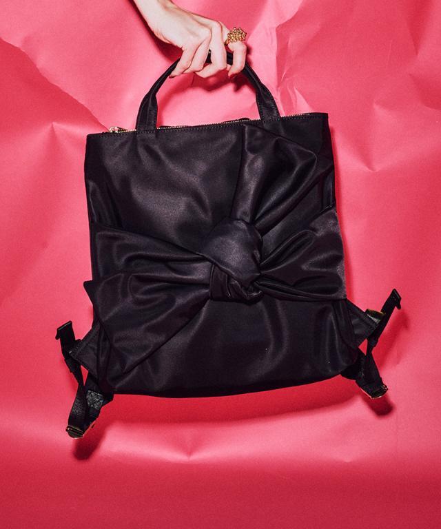 JENNE 新品リボン付きブラックリュック