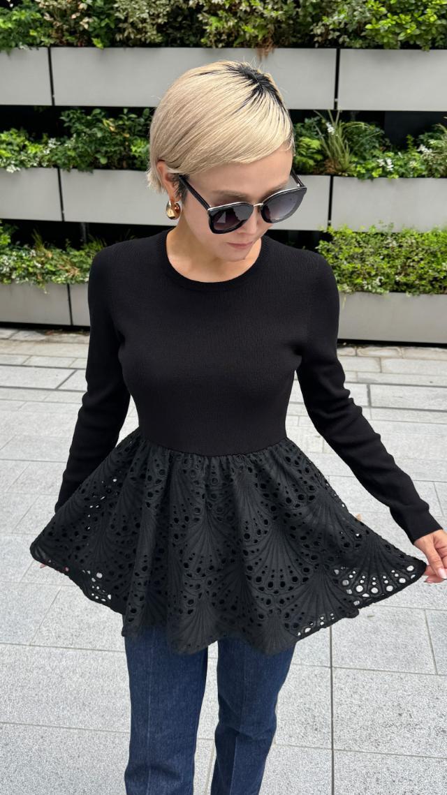 レースニットペプラムトップス｜JENNE(ジェンヌ)公式通販：パリ