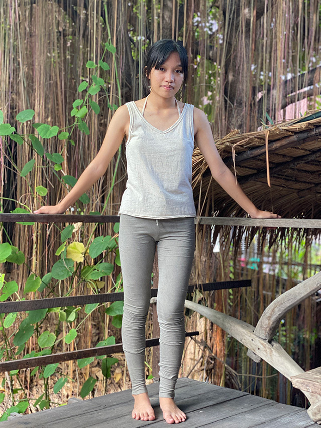 asana ヘンプコットン レギンス・草木染め【パヤカ オンラインショップ】