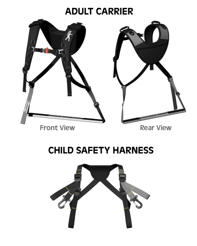 ピギーバックライダー（スカウトモデル）／オレンジ】立ったまま