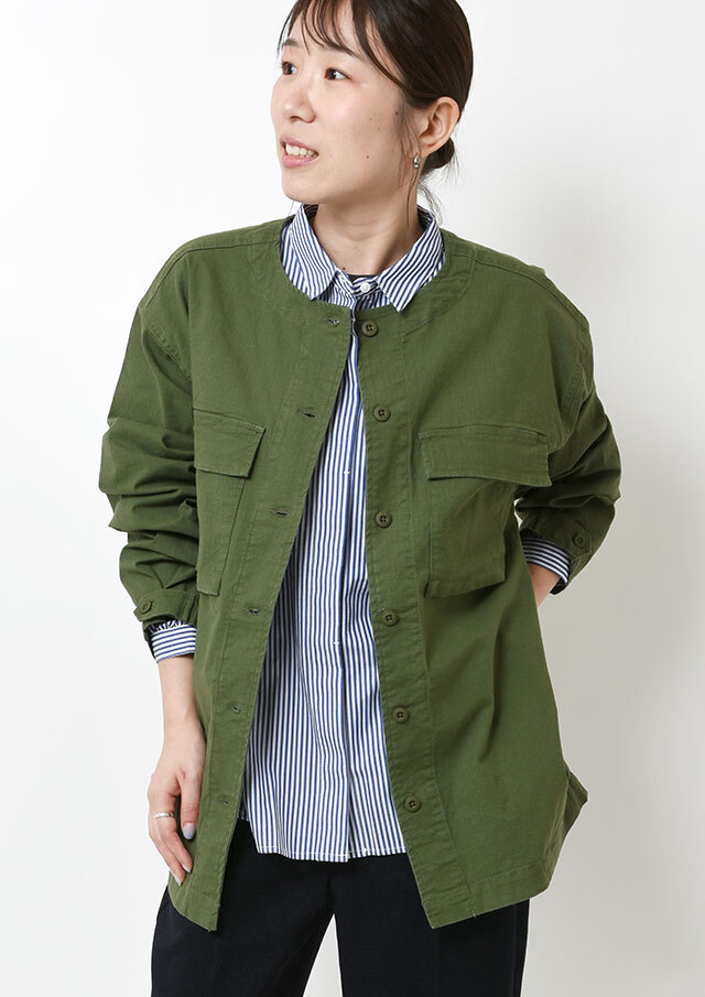 2025秋冬】【ブルーライフ】ノーカラージャケット【B-853110】【S21】