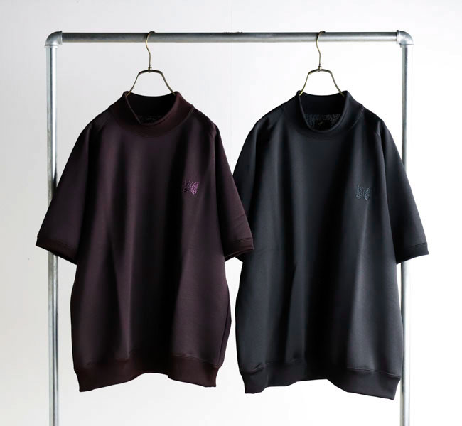 NEEDLES ニードルズ Mock Neck Shirt - Bright Jersey モックネックT
