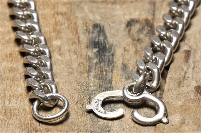 IDブレスレット ヴィンテージ シルバー 925 ジュエリー ELCO (B121)