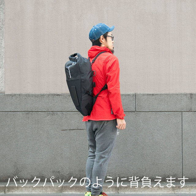 トラベルサドルバッグ14L】 リュックに変形 ロールトップ 取付金具不要
