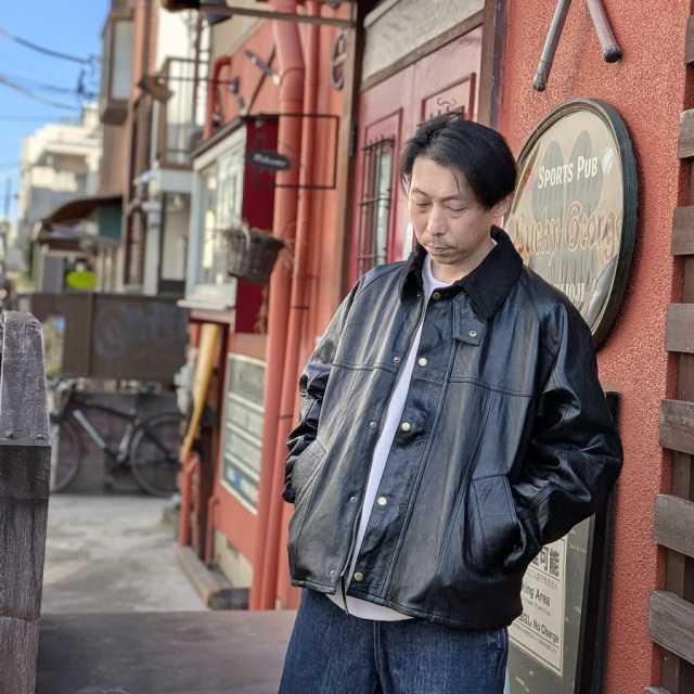YOUSED (ユーズド) [ LEATHER DRIVERS JACKET ] リメイク レザー