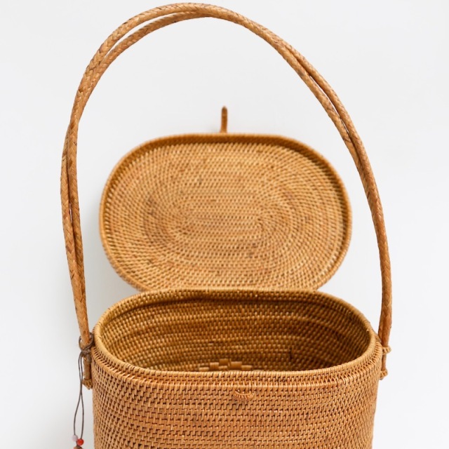 オーバル蓋付バッグ (NAB531) Rosily(ロージリー) バリ島 アタバッグ