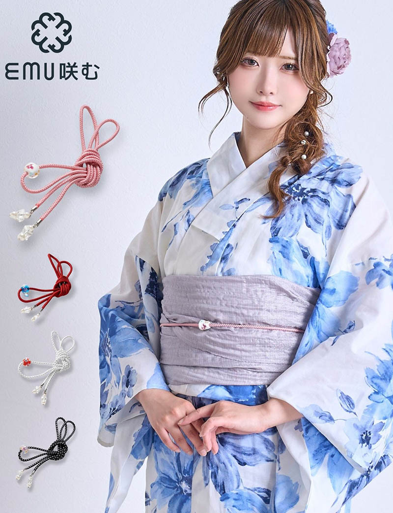 蜻蛉玉付き帯飾り紐 帯締め 【EMU-咲む-】 | マタニティウェア・授乳服