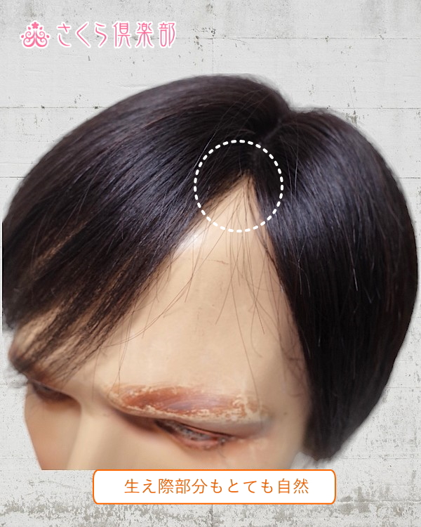 自然な見た目！高品質メンズ部分カツラ