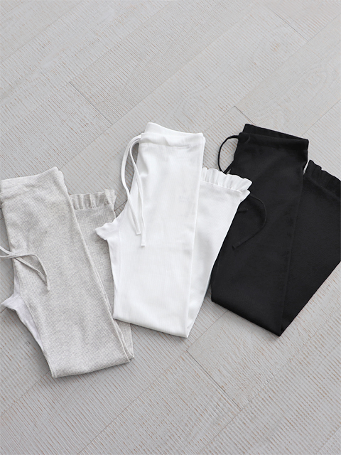 RhodolirioN (ロドリリオン) Ribbed Frill Pant (リブ・フリルパンツ