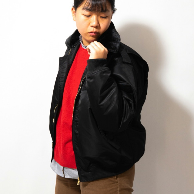 フライトジャケット ( 海上自衛隊 掃海艇みやじま [ 弁財天 ]) 襟ボア