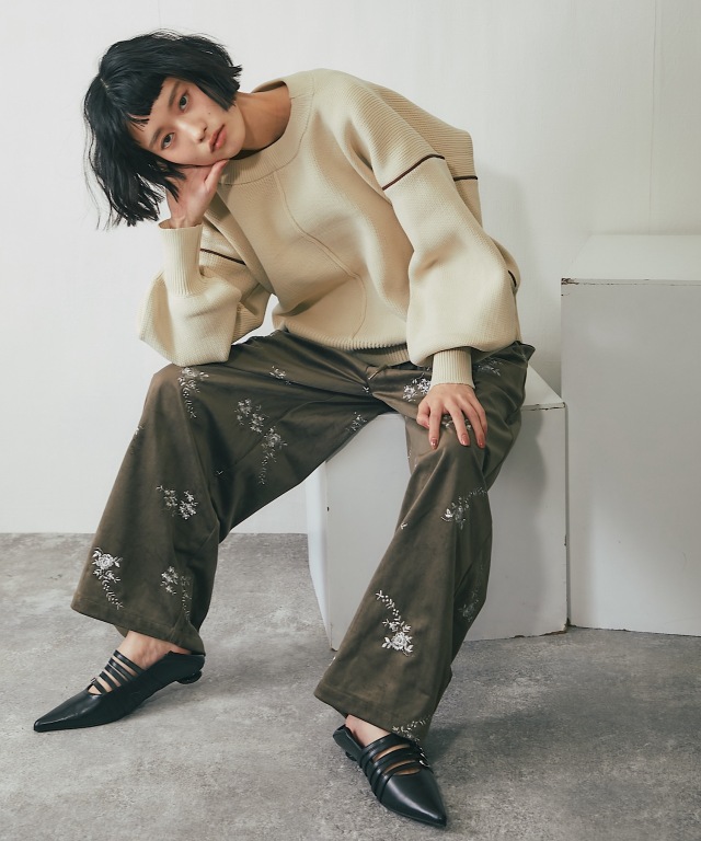 ダンボールニットコクーンラインプルオーバー【品番：as25056】