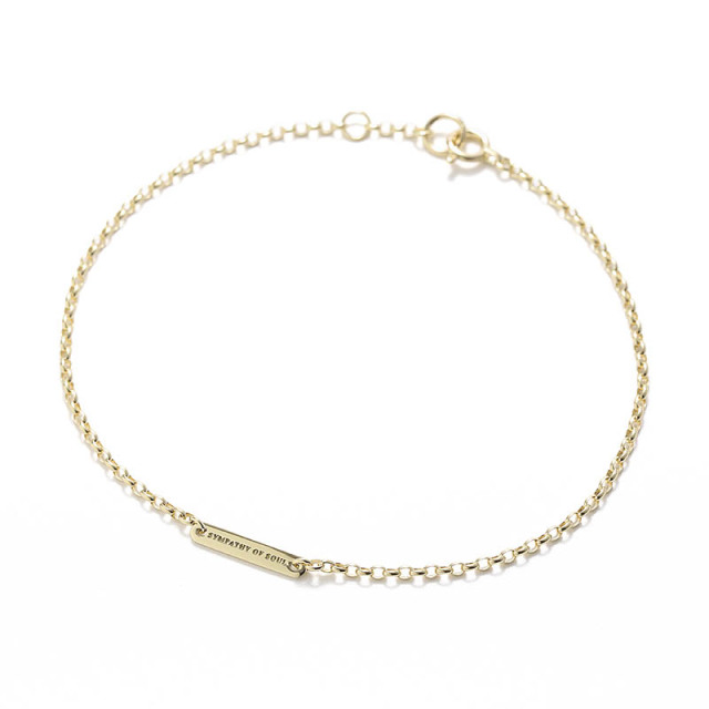 SYMPATHY OF SOUL（シンパシーオブソウル） Logo Plate Bracelet - Oval